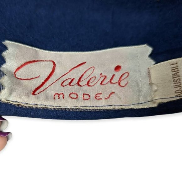 Vintage Valerie Modes Genuine Fur Felt Blue & Pink Bow Hat main image 11